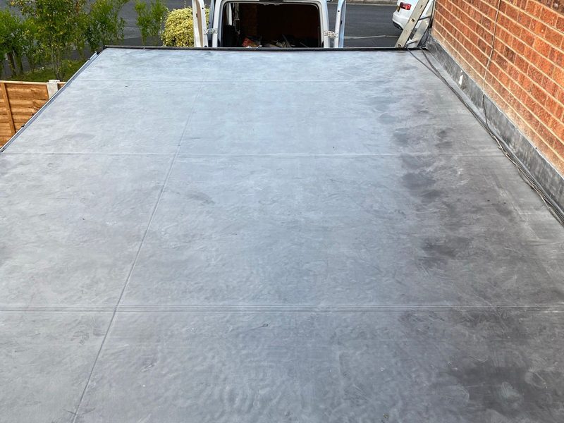 Flat roof defects on garages and extensions in Hambleton