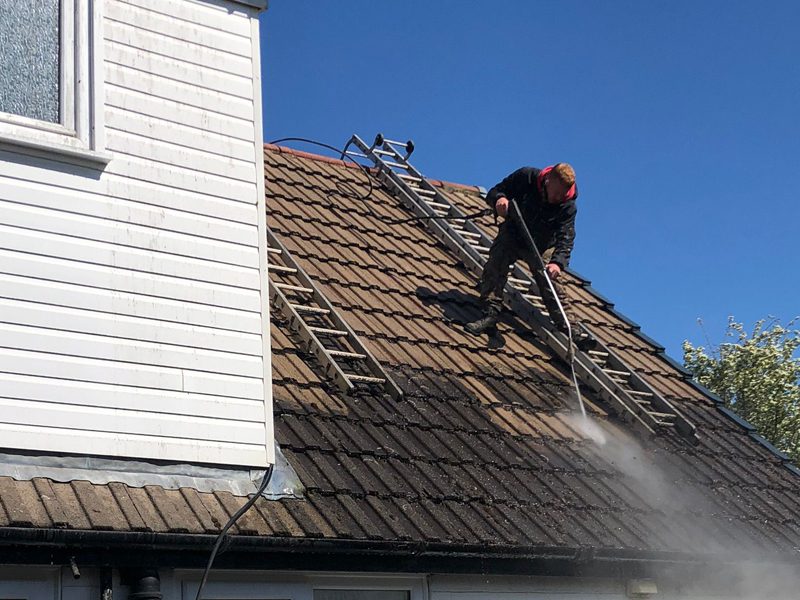 Moss, debris and roof condition in Ashton-on-Ribble